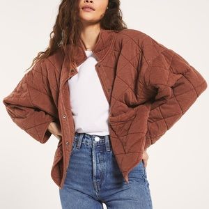 Z SUPPLY |  MAYA KNIT DENIM QUILTED JACKET